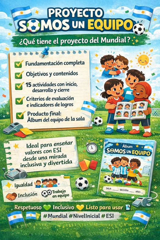 Proyecto Somos un Equipo | ESI y Valores | Nivel Inicial | Mundial 2026